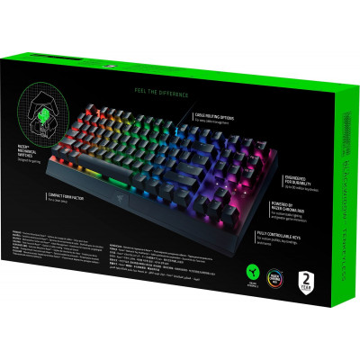 Клавиатура игровая Razer BlackWidow V3 TKL Мех/Green Switch/Черный/RGB (RZ03-03490700-R3R1)