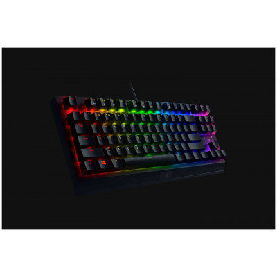 Клавиатура игровая Razer BlackWidow V3 TKL Мех/Green Switch/Черный/RGB (RZ03-03490700-R3R1)