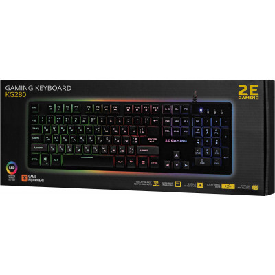 Клавиатура игровая 2E GAMING KG280 LED USB Black (2E-KG280UB)