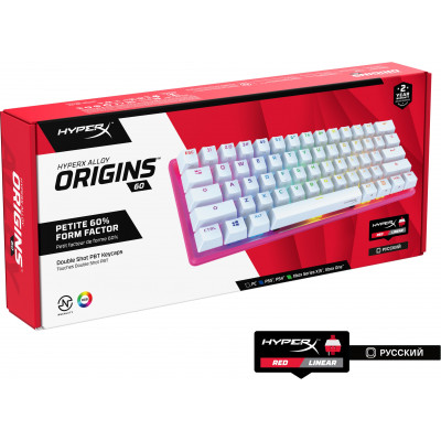 Клавиатура игровая HyperX Alloy Origins 60 PINK (572Y6AA#ACB)(HP)