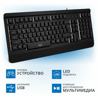 Игровая клавиатура SVEN KB-G9450 (104кл., мет. корпус, 12 Fn функций, подсветка)