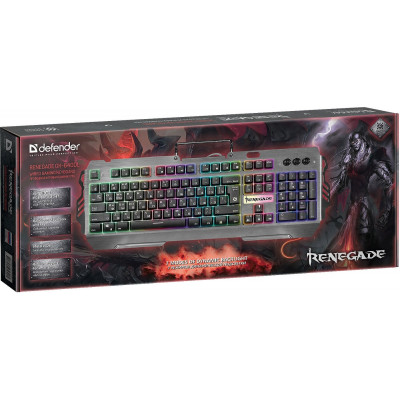 Клавиатура игровая Defender Renegade GK-640DL RU,RGB подсветка, 9 режимов