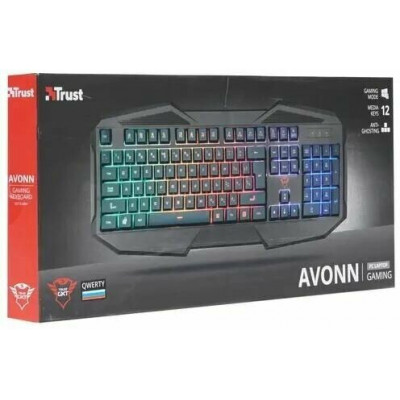 Клавиатура игровая Trust RU GXT830-RW AVONN GAMING KB черный