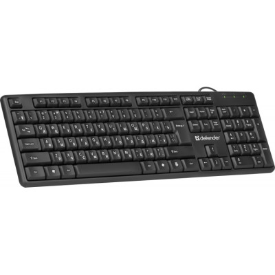 Клавиатура Defender Element HB-520 B (Черный), USB, ENG/RUS/KAZ,стандарт