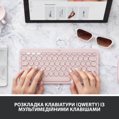 Клавиатура беспроводная Logitech K380 Rose (920-010569)