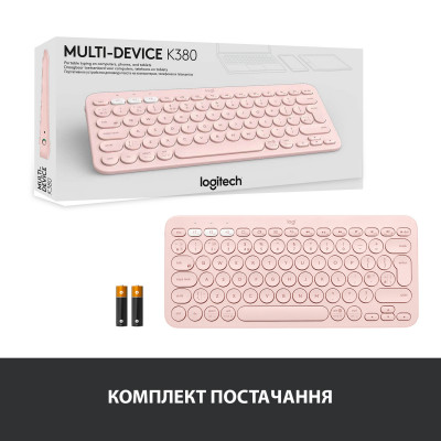 Клавиатура беспроводная Logitech K380 Rose (920-010569)