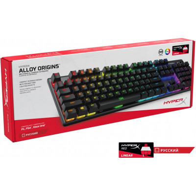 Клавиатура игровая HyperX Alloy Origins Mechanical Russian layout (4P4F6AX#ACB) (HP)