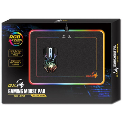 Коврик для мыши Genius RS2, GX-Pad 600H RGB, BLK, USB, 31250006400