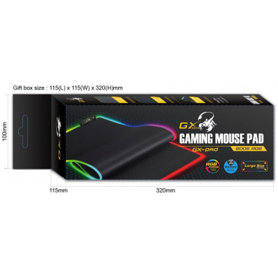 Коврик для мыши Genius RS2, GX-Pad 800S RGB, BLK, USB, 31250003400