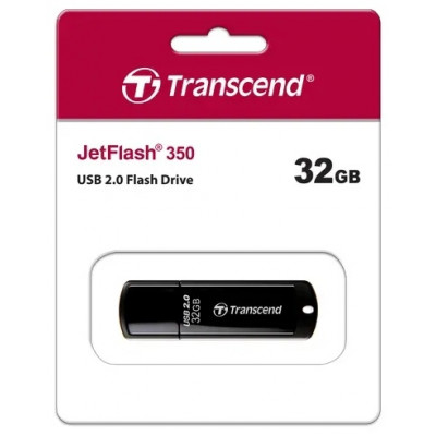USB Флеш 32GB 2.0 Transcend TS32GJF350 черный