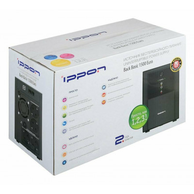 Интерактивный ИБП IPPON Back Basic 1500 Euro черный