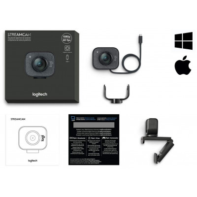 Веб-камера Logitech StreamCam Graphite 1080p/60fps/78° (960-001281)