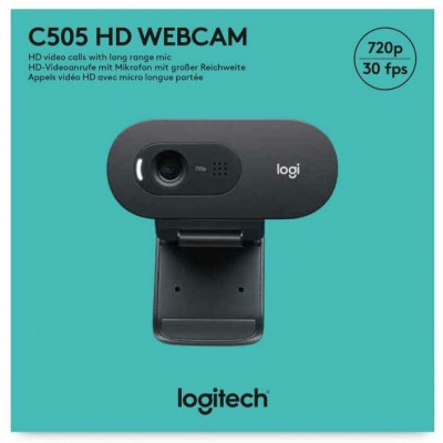 Веб-Камера Logitech HD C505, 1280x720P, 30 fps, Фиксированный фокус USB 2.0 (960-001364)