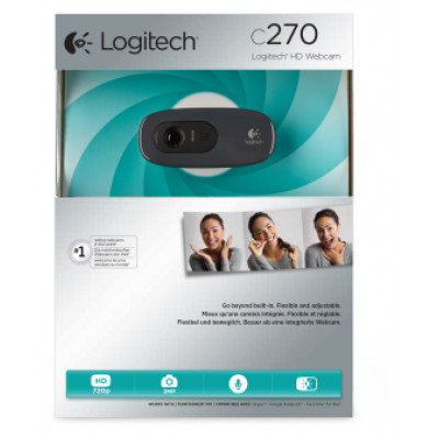 Веб-Камера Logitech HD C270 720P/3MP/PHOTO/USB 2.0/1.1 (960-001063)