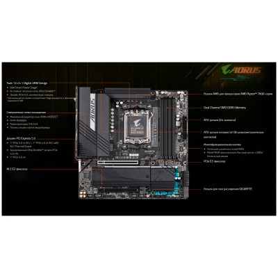 Материнская плата Gigabyte B650M AORUS ELITE AX