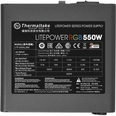 Блок питания Thermaltake Litepower RGB 550W, PS-LTP-0550NHSANE-1