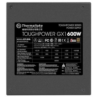 Блок питания Thermaltake Toughpower GX1 RGB 600W, PS-TPD-0600NHFAGE-1