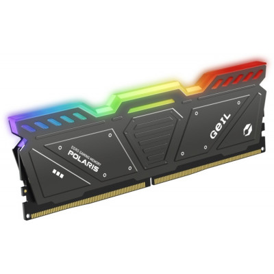 Оперативная память с RGB подсветкой 32GB Kit (2x16GB) GEIL POLARIS RGB 4800Mhz DDR5 PC5-38400 40-40-40-77 1.1V GOSG532GB4800C40DC Titanium Gray