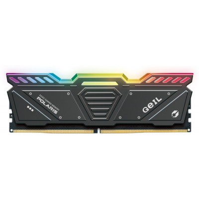 Оперативная память с RGB подсветкой 32GB Kit (2x16GB) GEIL POLARIS RGB 4800Mhz DDR5 PC5-38400 40-40-40-77 1.1V GOSG532GB4800C40DC Titanium Gray