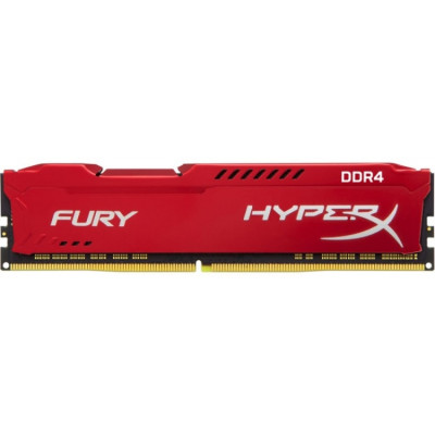 ОЗУ Kingston 16Gb/2600MHz DDR4 DIMM, HyperX Fury, CL16, HX426C16FR/16, Red
