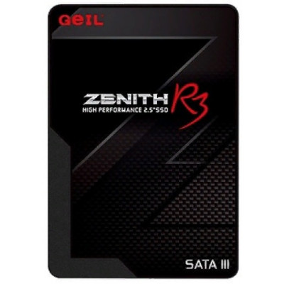 Твердотельный накопитель 128GB SSD GEIL GZ25R3-128G ZENITH R3 Series 2.5” SSD SATAIII Чтение 550MB/s, Запись 490MB/s MTBF 2 млн. часов Retail Box
