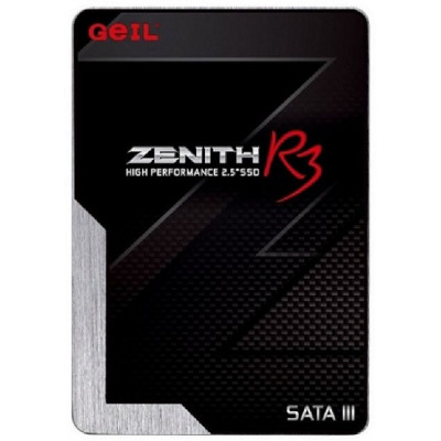 Твердотельный накопитель 1000GB SSD GEIL GZ25R3-1T ZENITH R3  2.5” SATAIII Чтение 560MB/s, Запись 505MB/s. Наработка на отказ 2,5 млн. часов. RETAIL