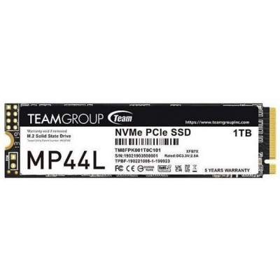 Твердотельный накопитель 1000GB SSD TeamGroup MP44L PCIe 4.0 R5000Mb/s, W4500MB/s TM8FPK001T0C101