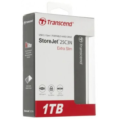 Внешний жесткий диск 2,5 1TB Transcend TS1TSJ25C3N