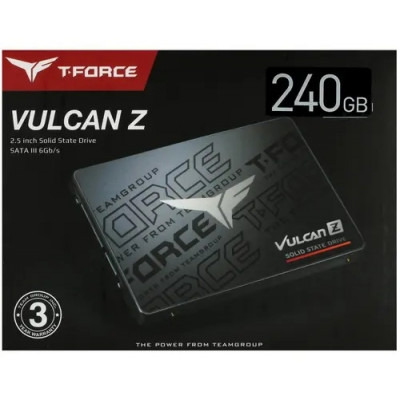 Твердотельный накопитель  240GB SSD TeamGroup T-FORCE VULCAN Z 2.5” SATA3 R520Mb/s, W450MB/s T253TZ240G0C101