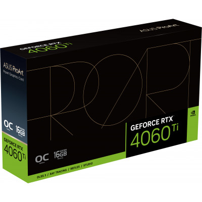 Видеокарта ASUS ProArt GeForce RTX™ 4060 Ti OC edition 16GB GDDR6, Iterface 128bit, 4352 CUDA Core, BOX