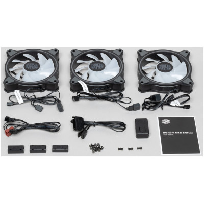 Вентилятор для корпуса Cooler Master MasterFan MF120 Halo, черный/серый/ARGB