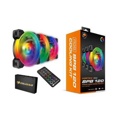 Комплект кулеров для компьютерного корпуса Cougar VORTEX SPB RGB COOLING KIT - 3 в1