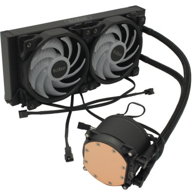 Водяное охлаждение для CPU PCCooler GI-CX240 ARGB TDP 250W 3-pin 1000-2000RPM± 10% 16dBA LGA1151/1150/1155/2066/2011/1366/AM4/AM3+/AM3/AM2+/AM2/FM2+/FM2/FM1 Black GI-CX240 ARGB