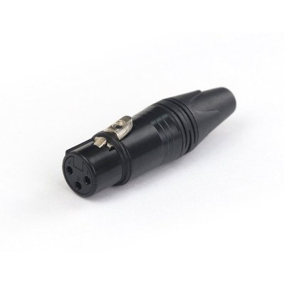 Разъем XLR, 3Pin, черный (Female) D1014-F