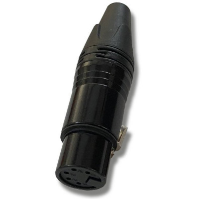 Разъем XLR, 5Pin, черный (Female) D1016-F