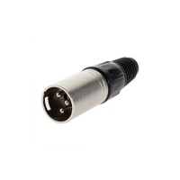 Разъем XLR, 3Pin, черный/серебро (Male) D1033-M Разъем XLR, 3Pin, черный/серебро (Male) D1033-M