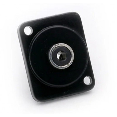 Панельный аудио разъем 3.5мм, stereo, B1003B-black Панельный аудио разъем 3.5мм, stereo, B1003B-black