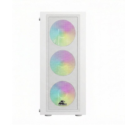 Корпус Wintek Magic L204-W-M TG, ATX/Micro ATX, USB1*3.0/1*2.0, 0.45mm, 4*12cm FRGB fan, White