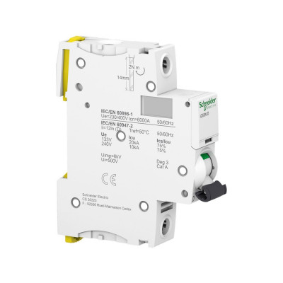 Автоматический выключатель SE A9F75110 Acti9 iC60N 1P 10А D 6 kA