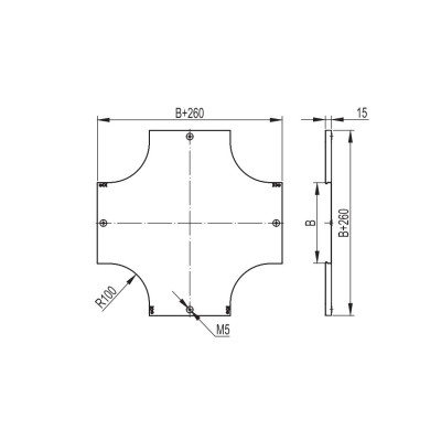 Крышка на ответвитель DPX крестообразный DKC осн.100 Крышка на ответвитель DPX крестообразный DKC осн.100