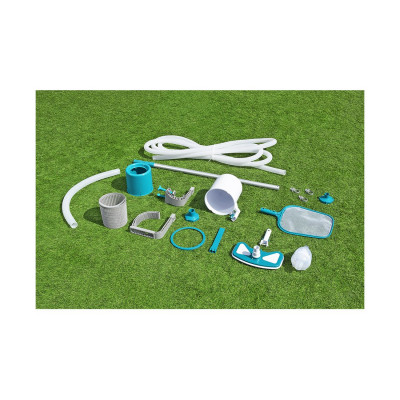 Набор для чистки бассейна Bestway 58237 (мусороуловитель, сачок, вакуумный очиститель, ручка)