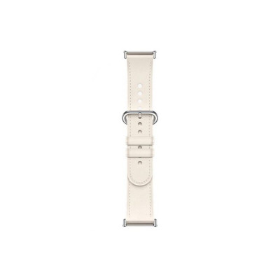 Кожаный сменный браслет Xiaomi Leather Quick Release Strap Cream white