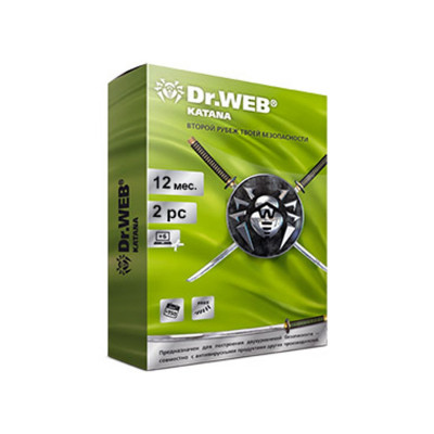 Антивирус Dr.Web Katana 12М 2 ПК новая лицензия