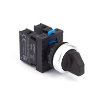 Переключатель без подсветки CHINT 2 положения с фиксацией чёрная 1НО+1НЗ IP65 Переключатель без подсветки CHINT 2 положения с фиксацией чёрная 1НО+1НЗ IP65