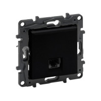 Информационная розетка одинарная Niloe Step RJ45 Кат.5e UTP Чёрный new