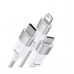 Интерфейсный кабель Baseus StarSpeed 1-for-3 USB to M+L+C 3.5A 1.2m White (CAXS000002)