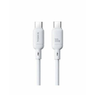 Интерфейсный кабель Baseus Silky Type-C to Type-C 100W 2m White (P10377704213-01)