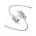 Интерфейсный кабель Baseus Versatile U+C to C+L 60W 2m White (P10383000211-01)