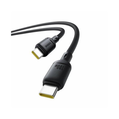 Интерфейсный кабель Baseus Silky Type-C to Type-C 100W 2m Black (P10377704113-01)