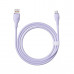 Интерфейсный кабель Baseus Pudding Series USB to Type-C 100W 1.2m Purple (P10355703511-B1)